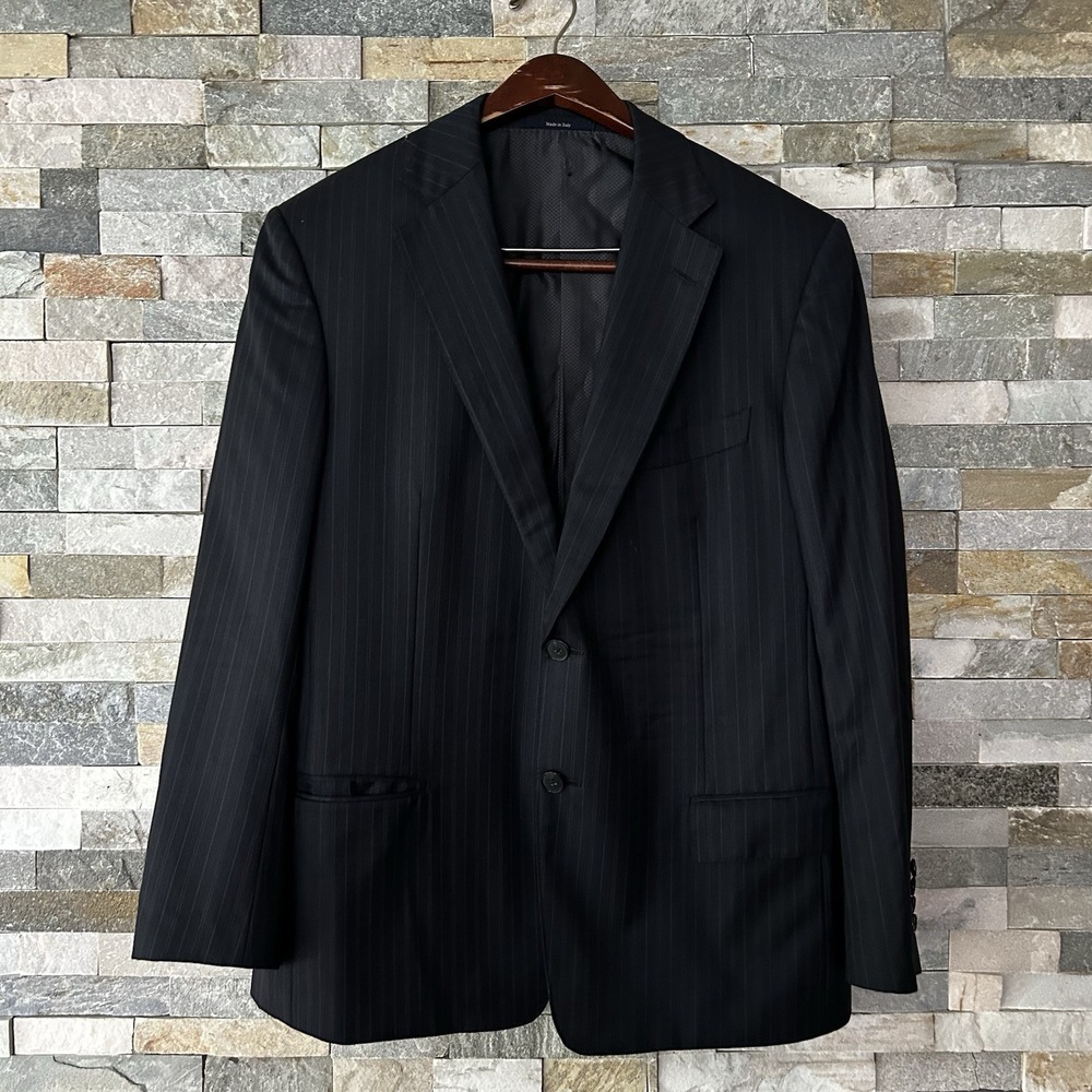 Ermenegildo Zegna 15 MilMil 15 Sartorial Wool Blazer Sport Coat 52R 42R Pinstrip
